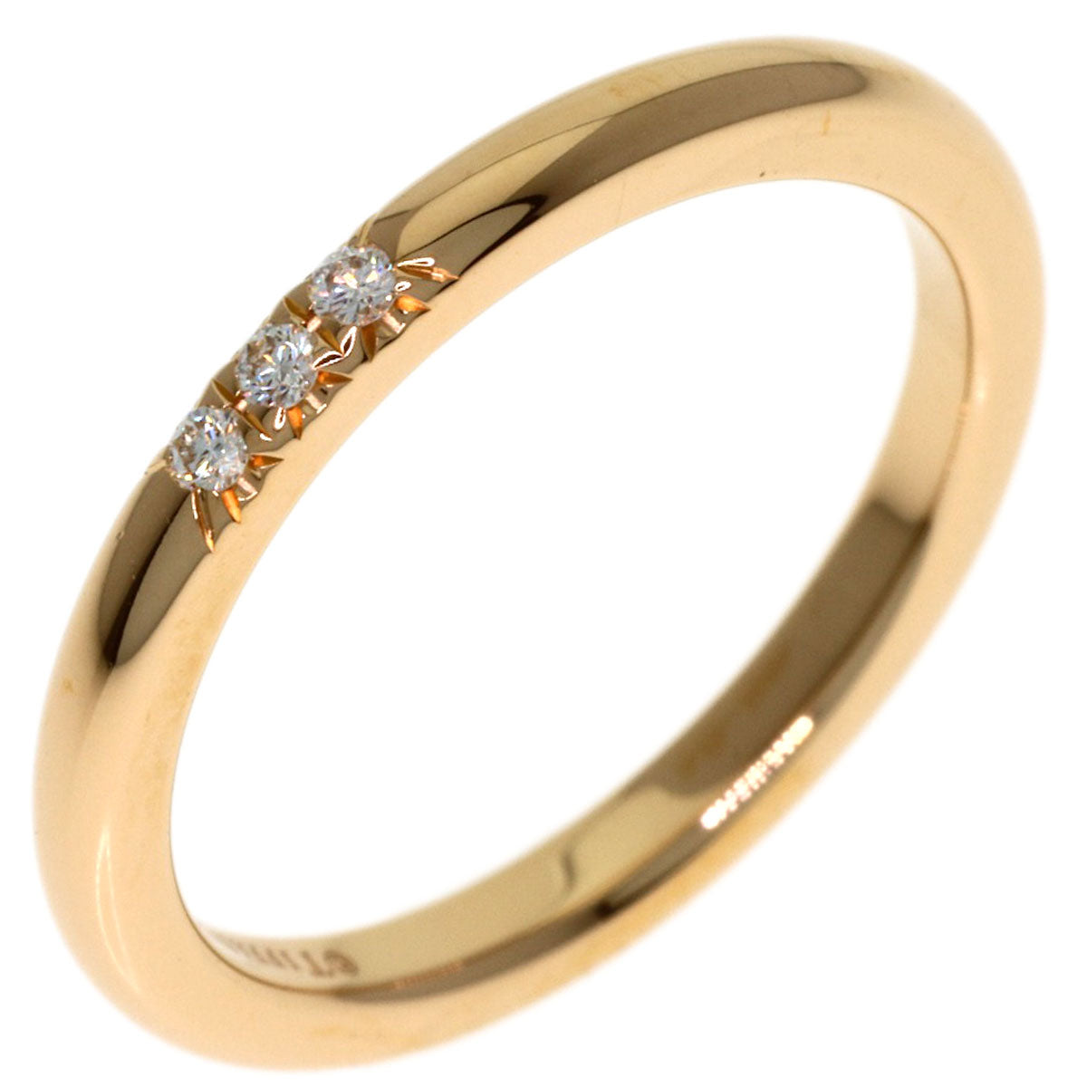 TIFFANY&Co. Forever 3P Diamond Ring K18 Pink Gold Ladies [Used]