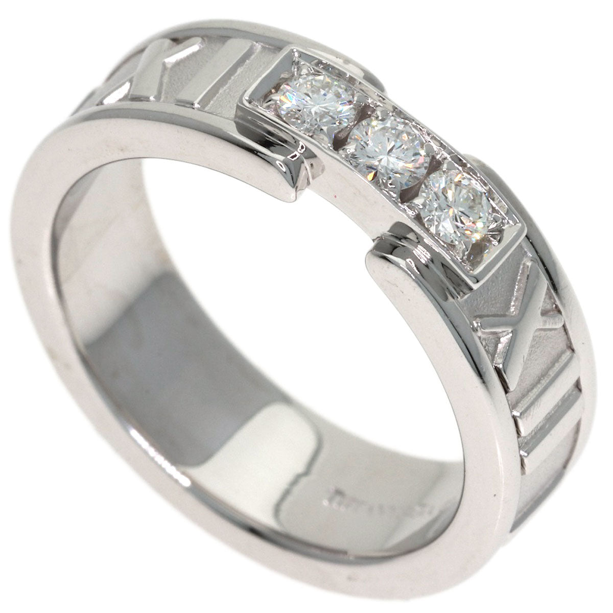 TIFFANY&Co. Atlas Diamond Ring K18 White Gold Ladies [Used]