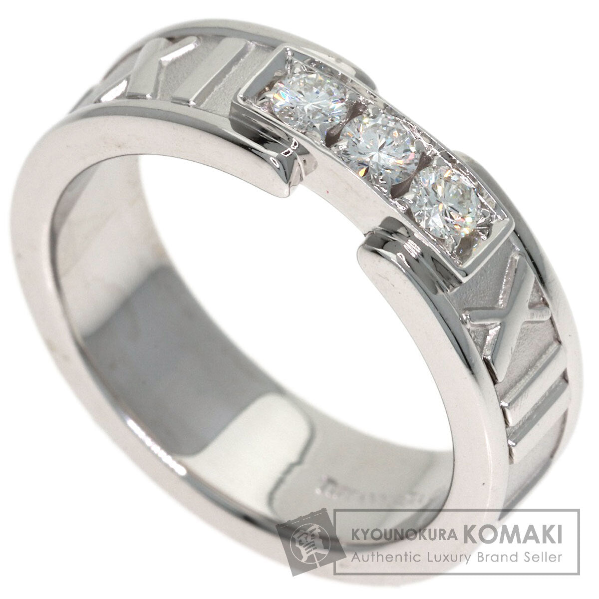 TIFFANY&Co. Atlas Diamond Ring K18 White Gold Ladies [Used]