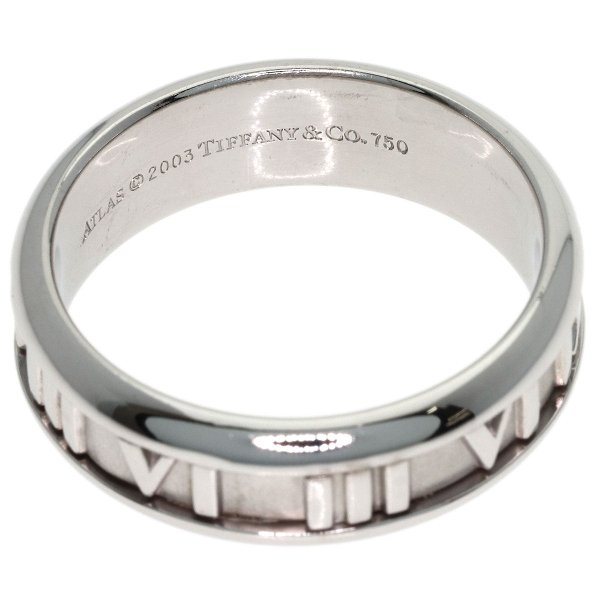 TIFFANY&Co. Atlas Ring K18 White Gold Ladies [Used]