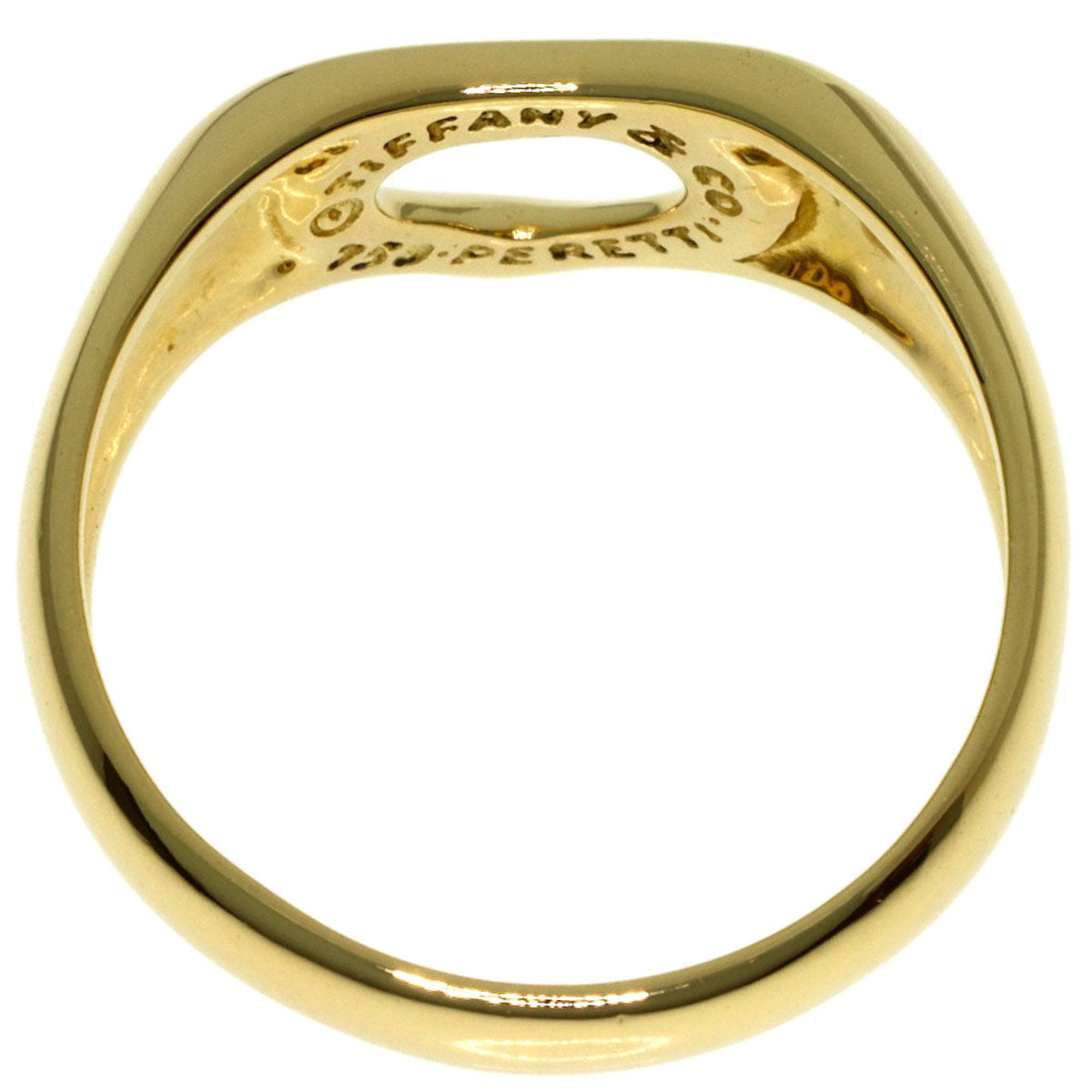 TIFFANY&Co. Open heart Ring K18 Yellow Gold Ladies [Used]