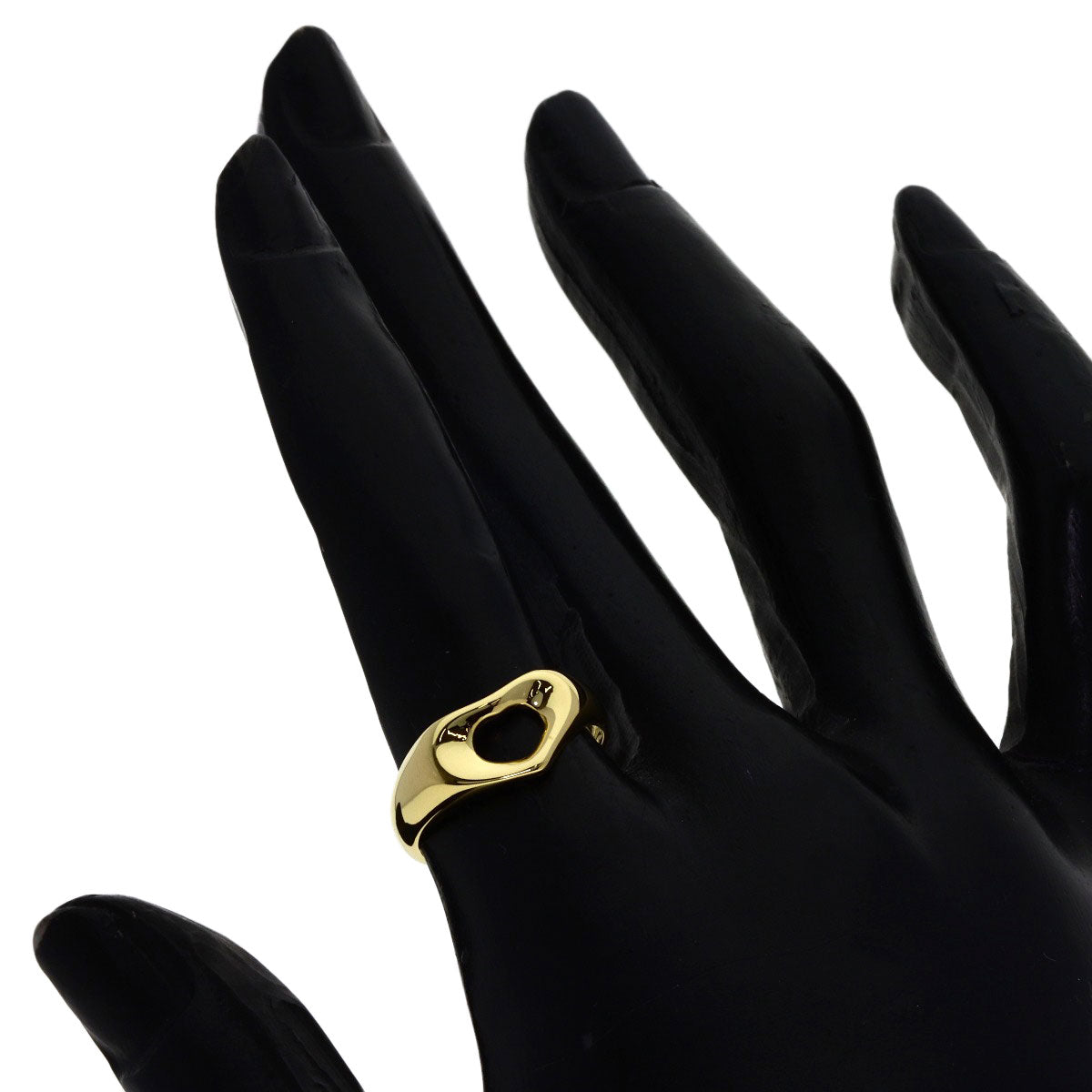 TIFFANY&Co. Open heart Ring K18 Yellow Gold Ladies [Used]