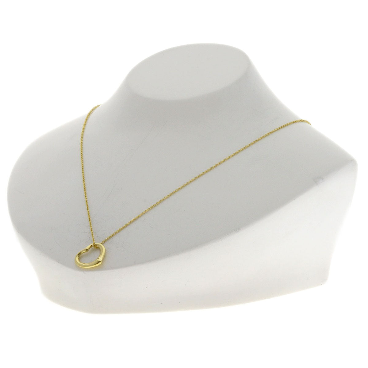 TIFFANY&Co. Open heart Necklace K18 Yellow Gold Ladies [Used]