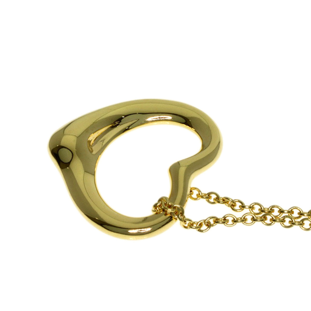 TIFFANY&Co. Open heart Necklace K18 Yellow Gold Ladies [Used]