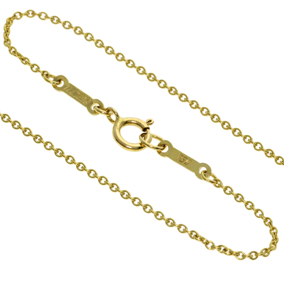 TIFFANY&Co. Open Heart 5P Diamond Necklace K18 Yellow Gold Ladies [Used]