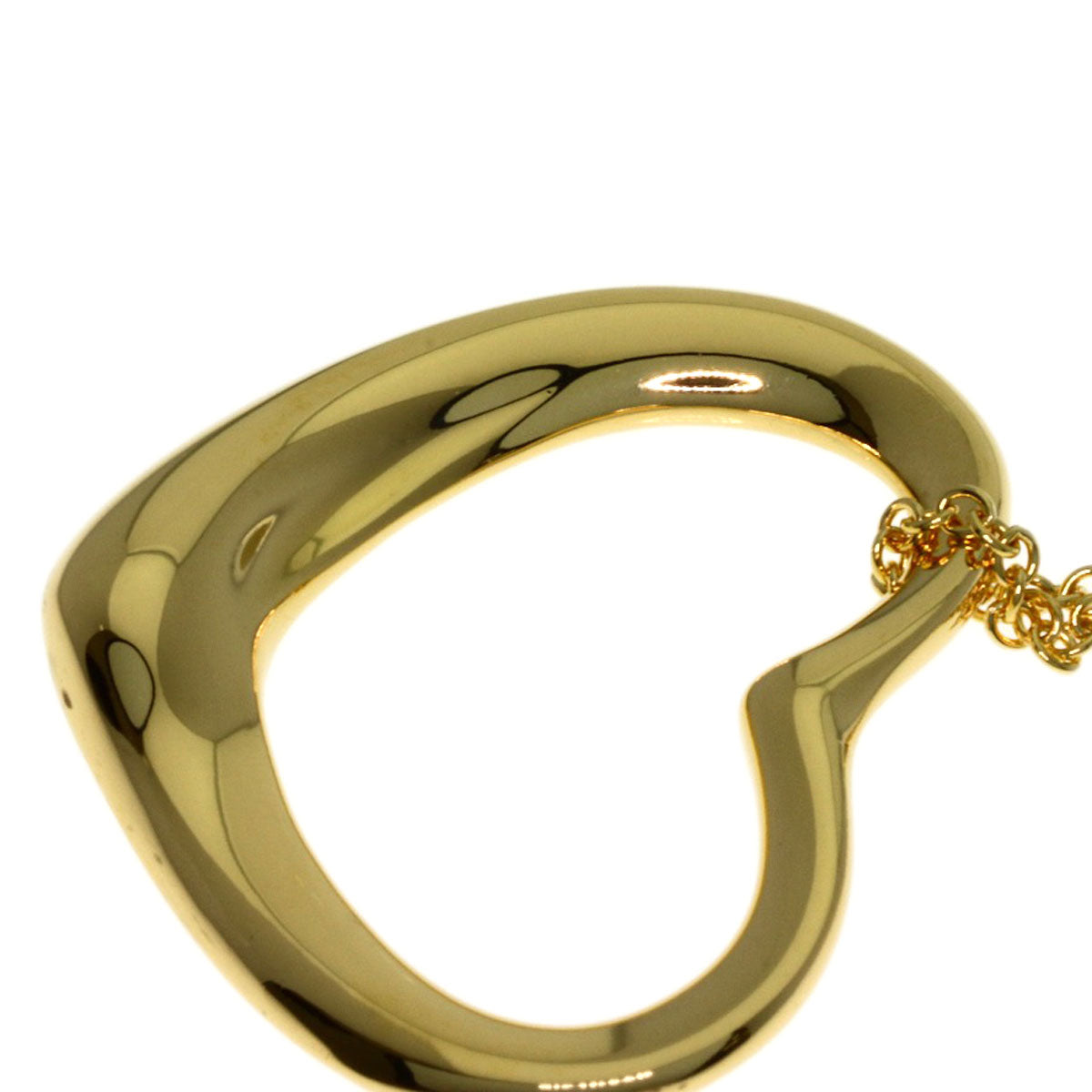 TIFFANY&Co. Open heart Necklace K18 Yellow Gold Ladies [Used]