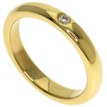 TIFFANY&Co. Stacking Band 1P Diamond Ring K18 Yellow Gold Ladies [Used]
