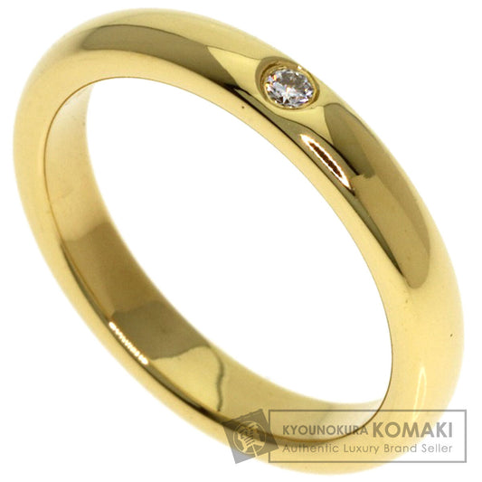 TIFFANY&Co. Stacking Band 1P Diamond Ring K18 Yellow Gold Ladies [Used]