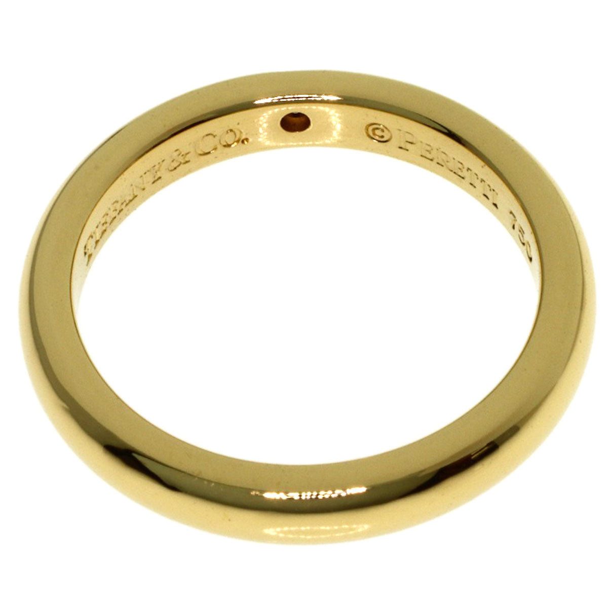 TIFFANY&Co. Stacking Band 1P Diamond Ring K18 Yellow Gold Ladies [Used]