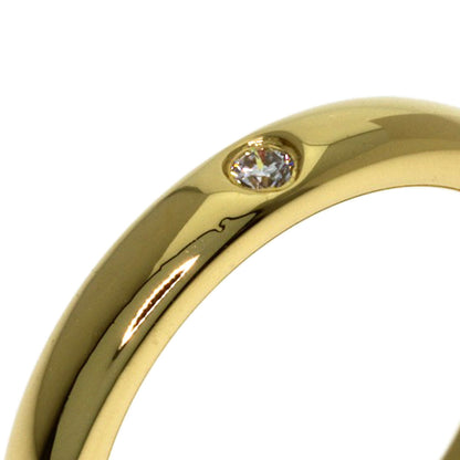 TIFFANY&Co. Stacking Band 1P Diamond Ring K18 Yellow Gold Ladies [Used]