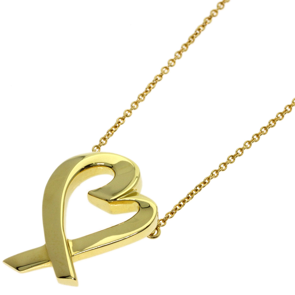 TIFFANY&Co. Loving heart Necklace K18 Yellow Gold Ladies [Used]