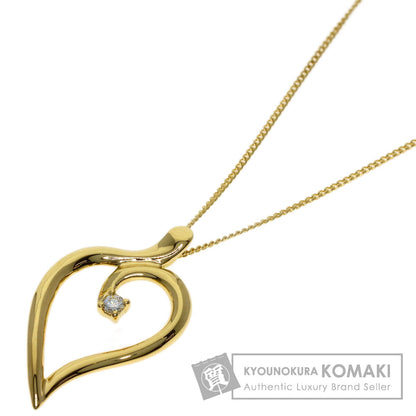 TIFFANY&Co. Leaf Heart Diamond Necklace K18 Yellow Gold Ladies [Used]