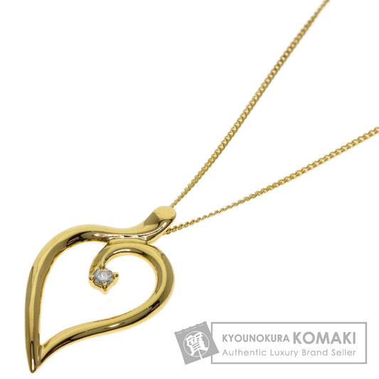 TIFFANY&Co. Leaf Heart Diamond Necklace K18 Yellow Gold Ladies [Used]