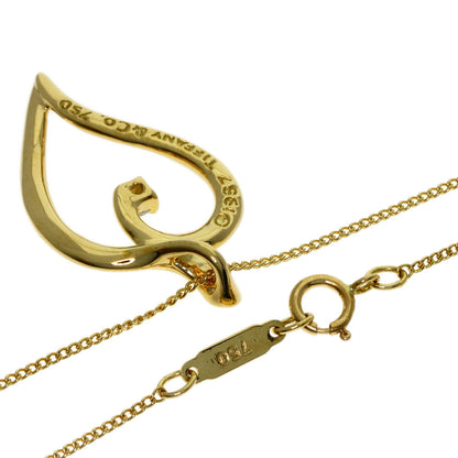TIFFANY&Co. Leaf Heart Diamond Necklace K18 Yellow Gold Ladies [Used]