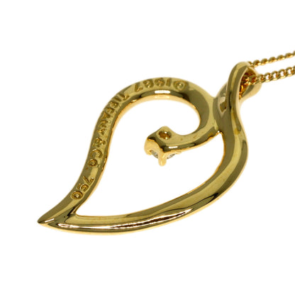 TIFFANY&Co. Leaf Heart Diamond Necklace K18 Yellow Gold Ladies [Used]