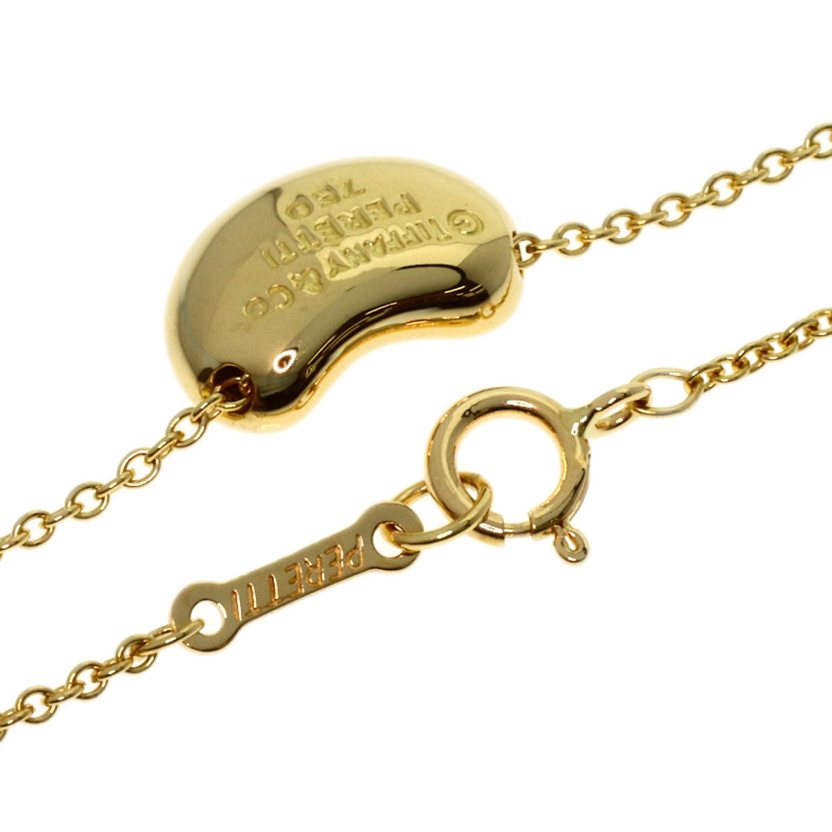 TIFFANY&Co. Bean Necklace K18 Yellow Gold Ladies [Used]
