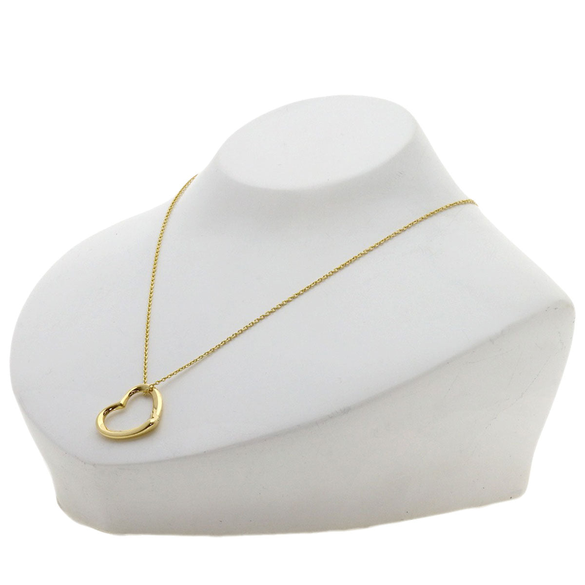 TIFFANY&Co. Open heart Necklace K18 Yellow Gold Ladies [Used]