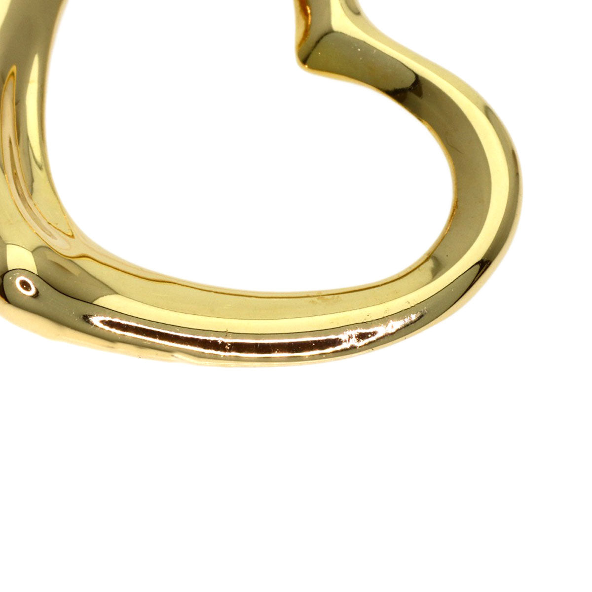 TIFFANY&Co. Open heart Necklace K18 Yellow Gold Ladies [Used]