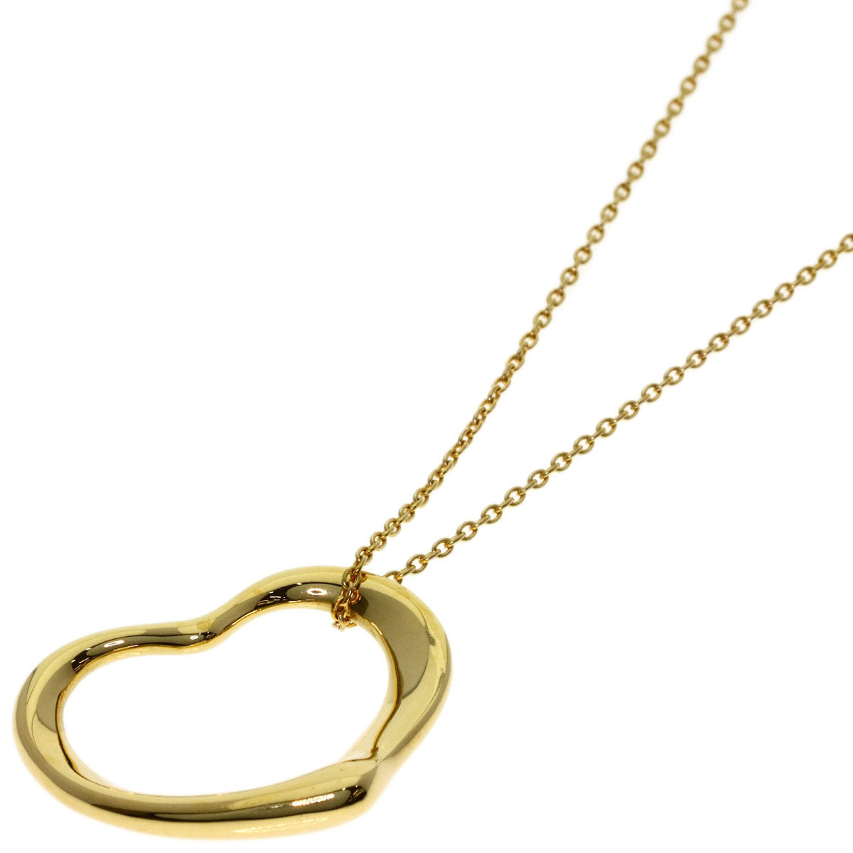TIFFANY&Co. Open heart Necklace K18 Yellow Gold Ladies [Used]