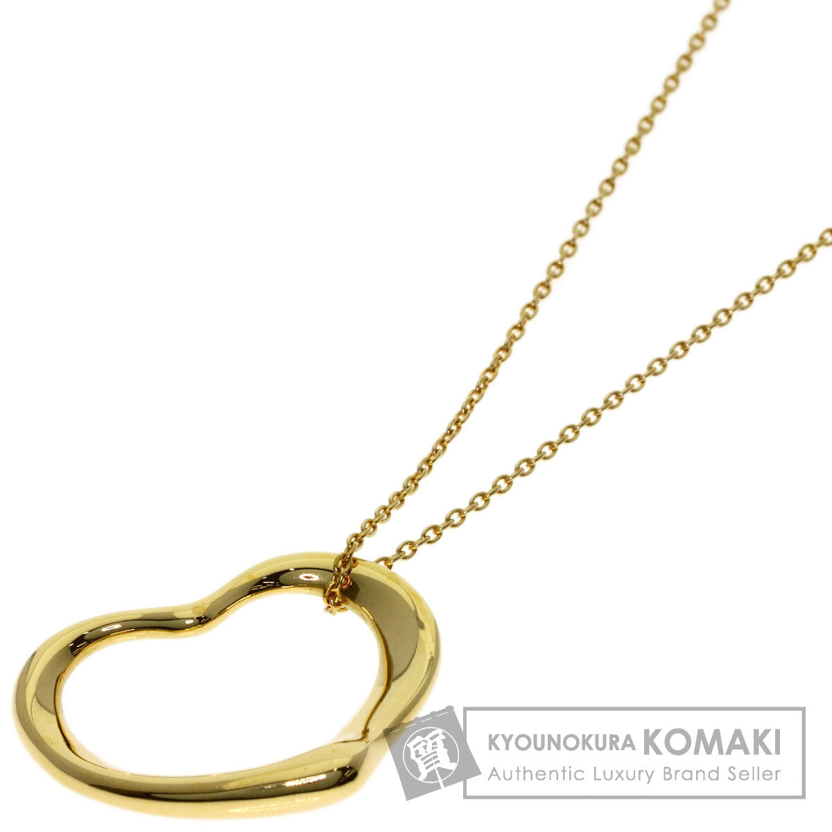 TIFFANY&Co. Open heart Necklace K18 Yellow Gold Ladies [Used]