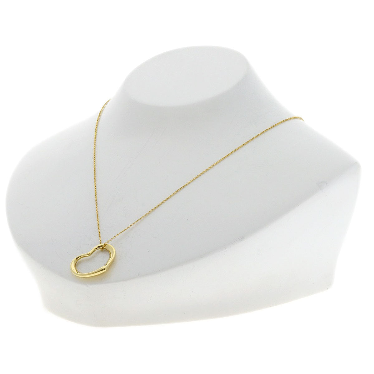 TIFFANY&Co. Open heart Necklace K18 Yellow Gold Ladies [Used]