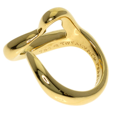 TIFFANY&Co. Open heart Ring K18 Yellow Gold Ladies [Used]