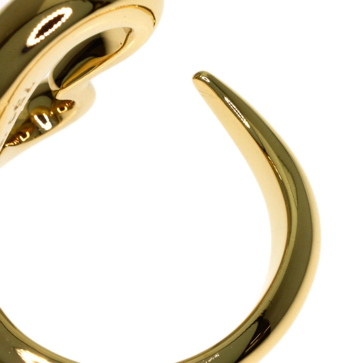 TIFFANY&Co. Open heart Ring K18 Yellow Gold Ladies [Used]