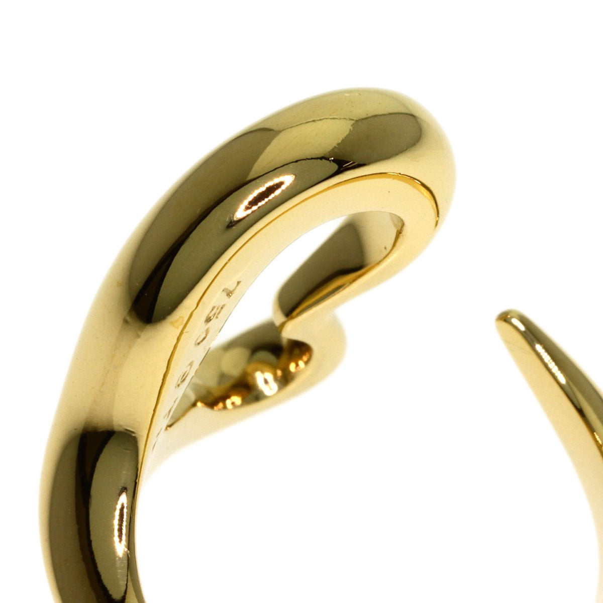 TIFFANY&Co. Open heart Ring K18 Yellow Gold Ladies [Used]