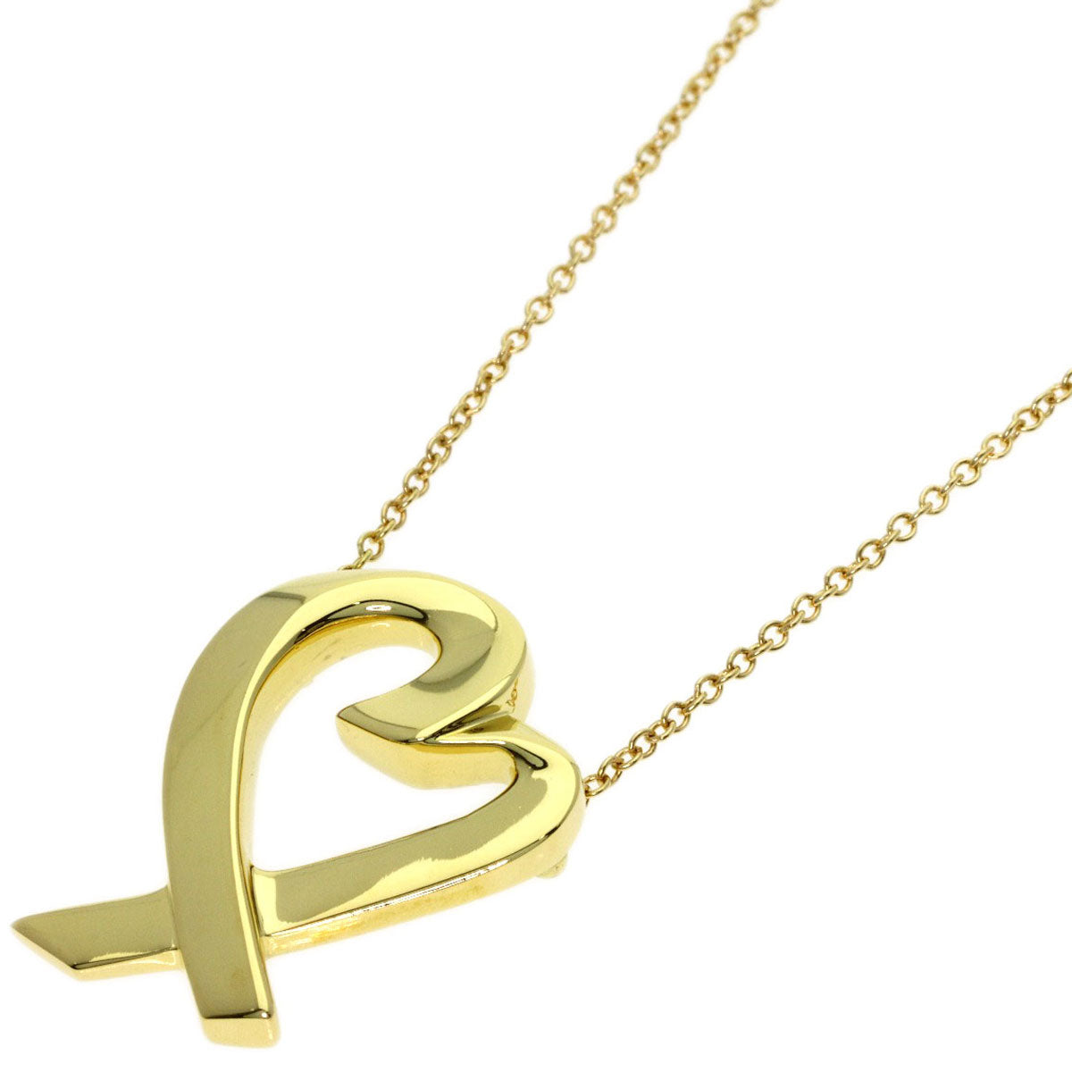 TIFFANY&Co. Loving heart Necklace K18 Yellow Gold Ladies [Used]