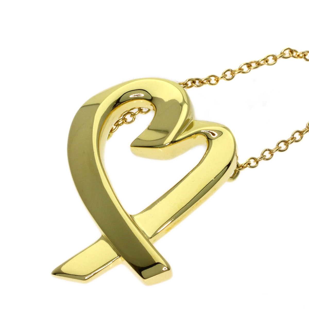 TIFFANY&Co. Loving heart Necklace K18 Yellow Gold Ladies [Used]
