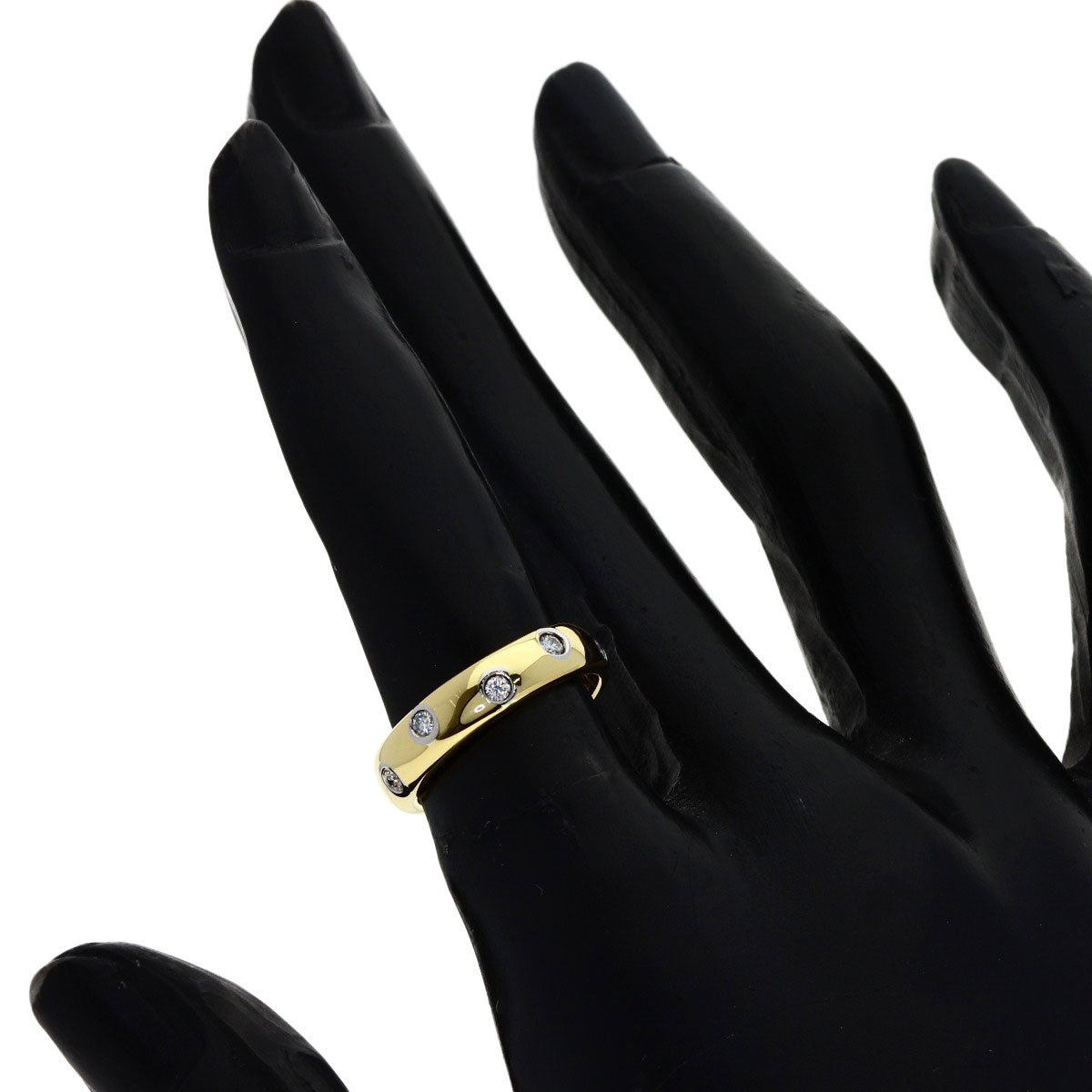TIFFANY&Co. Dots Diamond Ring K18 Yellow Gold PT950Ladies [Used]