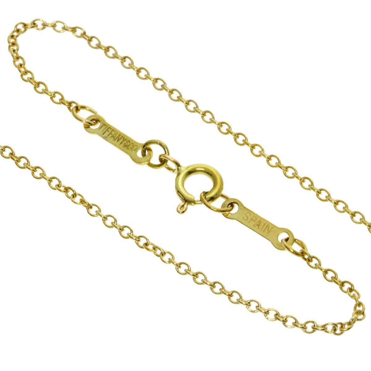 TIFFANY&Co. Open heart Necklace K18 Yellow Gold Ladies [Used]