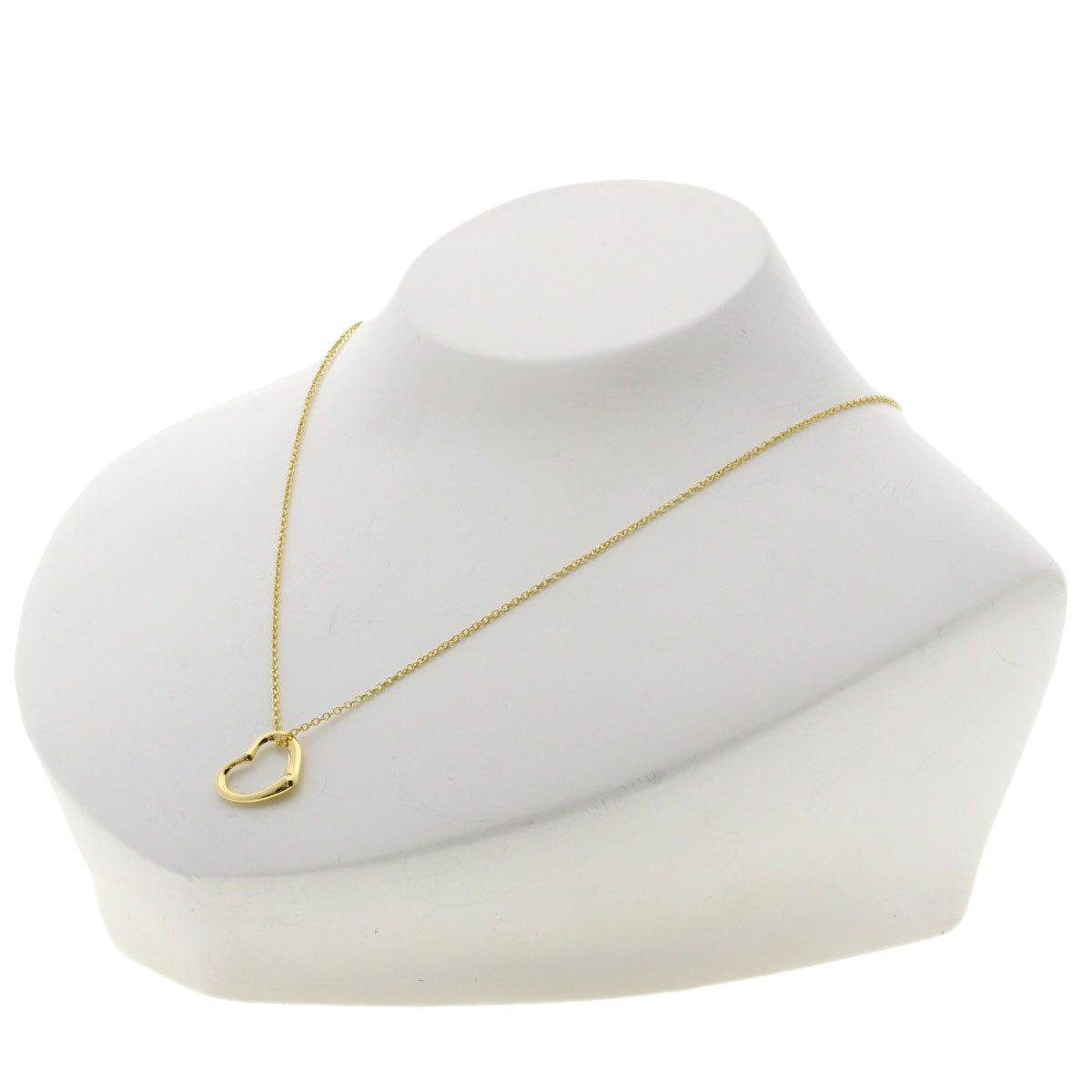 TIFFANY&Co. Open heart Necklace K18 Yellow Gold Ladies [Used]