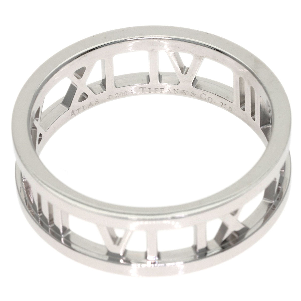 TIFFANY&Co. Open atlas Ring K18 White Gold Ladies [Used]