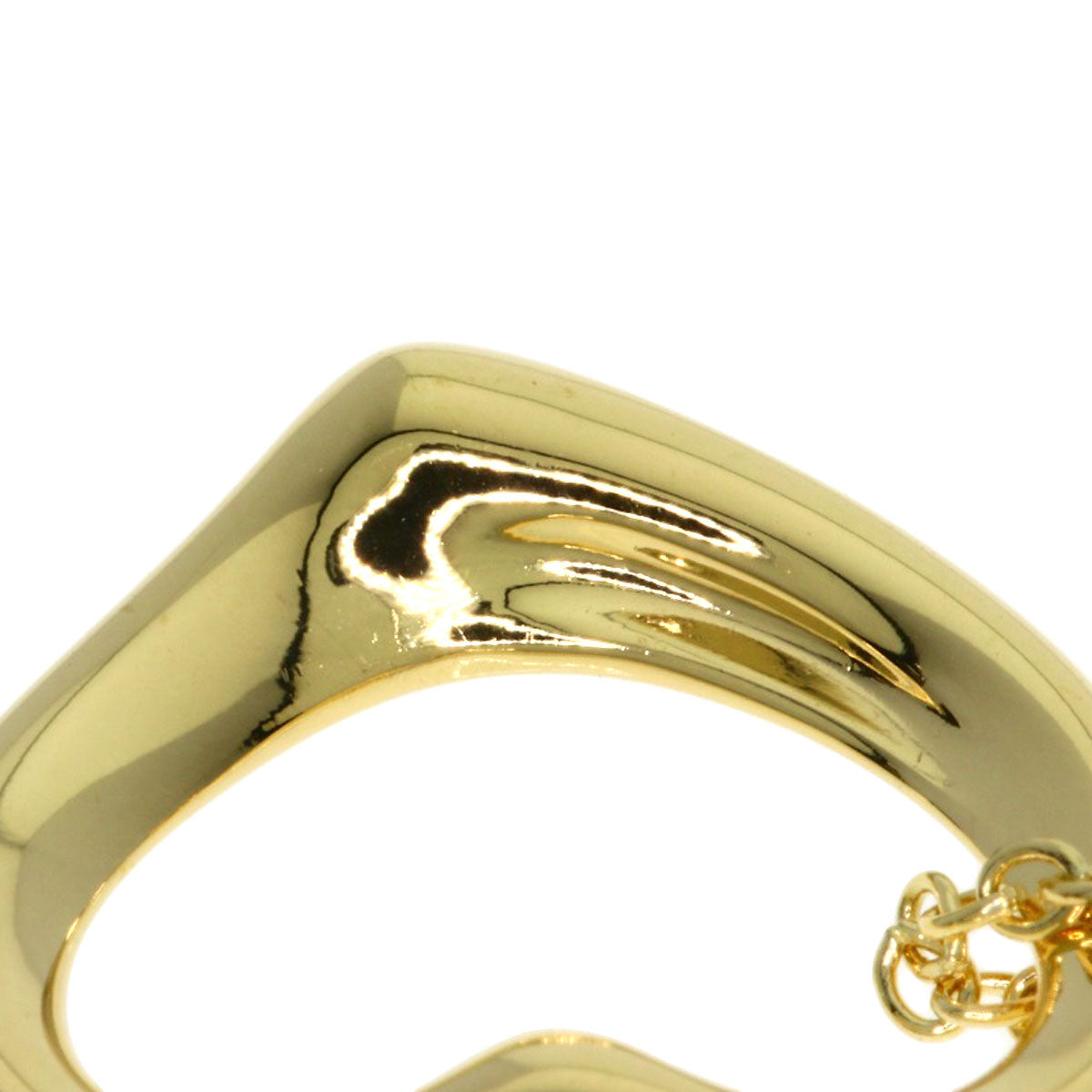TIFFANY&Co. Open heart Necklace K18 Yellow Gold Ladies [Used]
