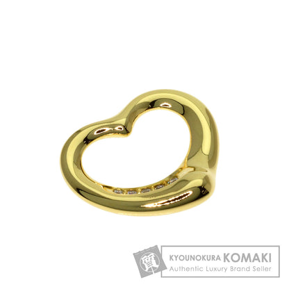 TIFFANY&Co. Open Heart Diamond Pendant top K18 Yellow Gold Ladies [Used]