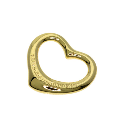 TIFFANY&Co. Open heart Pendant top K18 Yellow Gold Ladies [Used]