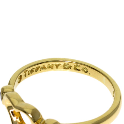 TIFFANY&Co. Open Heart 2P Diamond Ring K18 Yellow Gold Ladies [Used]