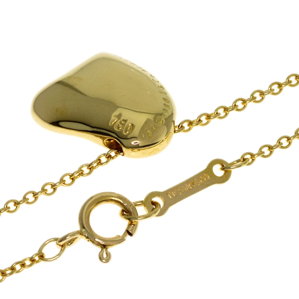 TIFFANY&Co. Full heart Necklace K18 Yellow Gold Ladies [Used]