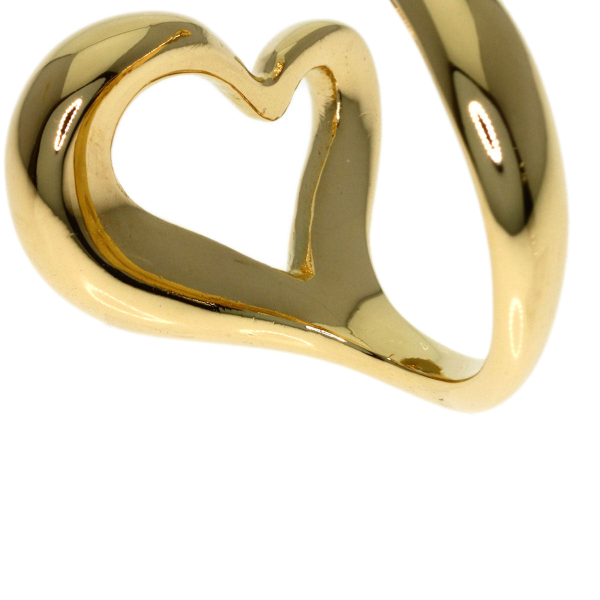 TIFFANY&Co. Open heart Ring K18 Yellow Gold Ladies [Used]