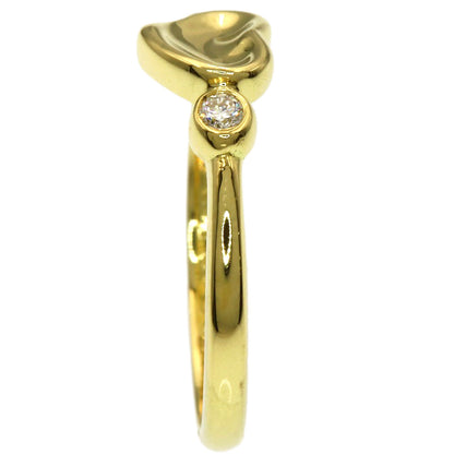 TIFFANY&Co. Full Heart 2P Diamond Ring K18 Yellow Gold Ladies [Used]