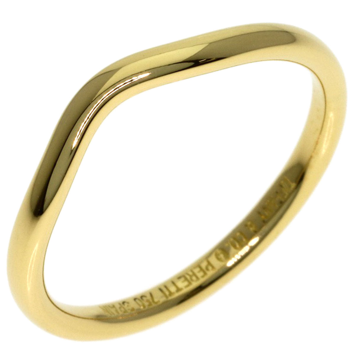 TIFFANY&Co. Curved band Ring K18 Yellow Gold Ladies [Used]