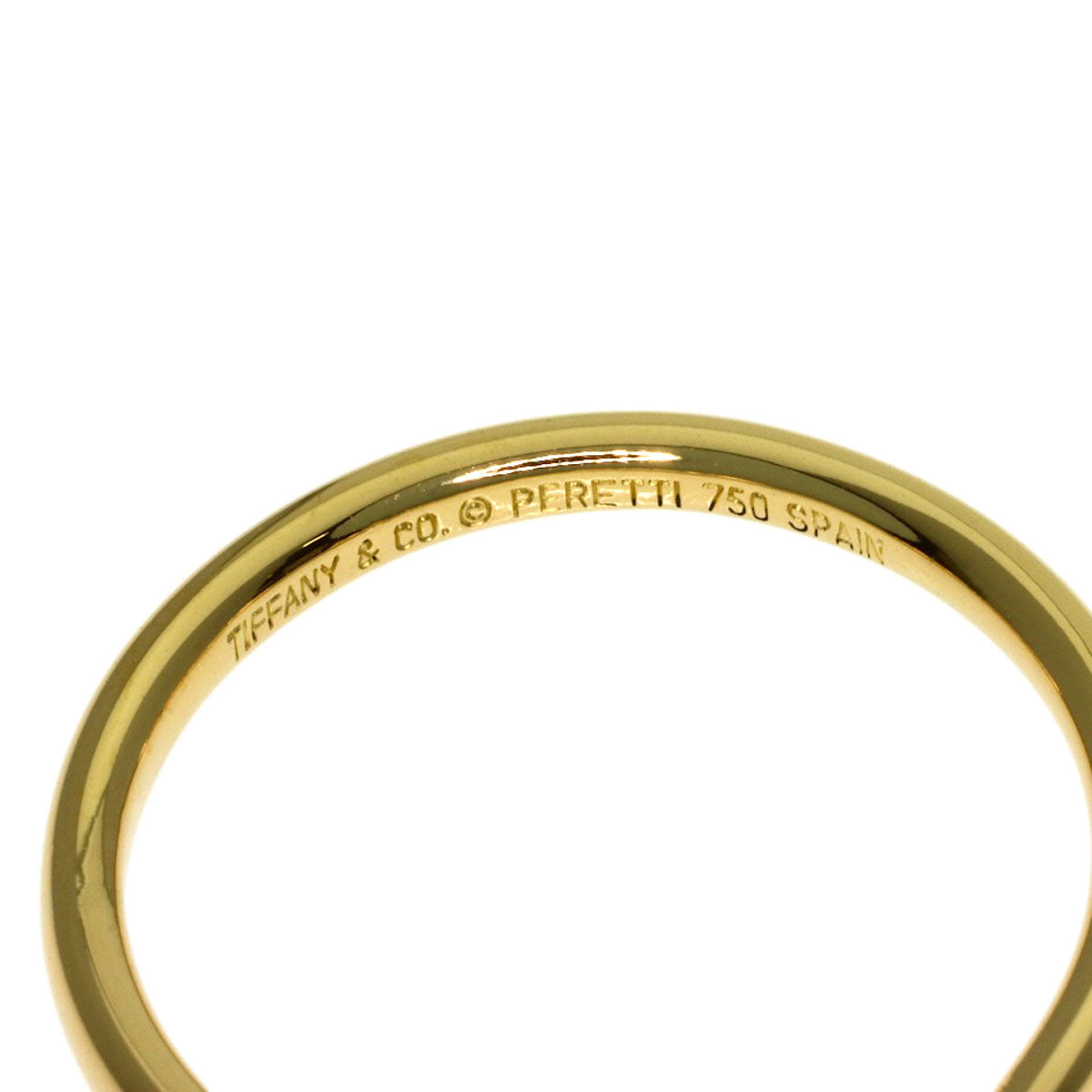 TIFFANY&Co. Curved band Ring K18 Yellow Gold Ladies [Used]