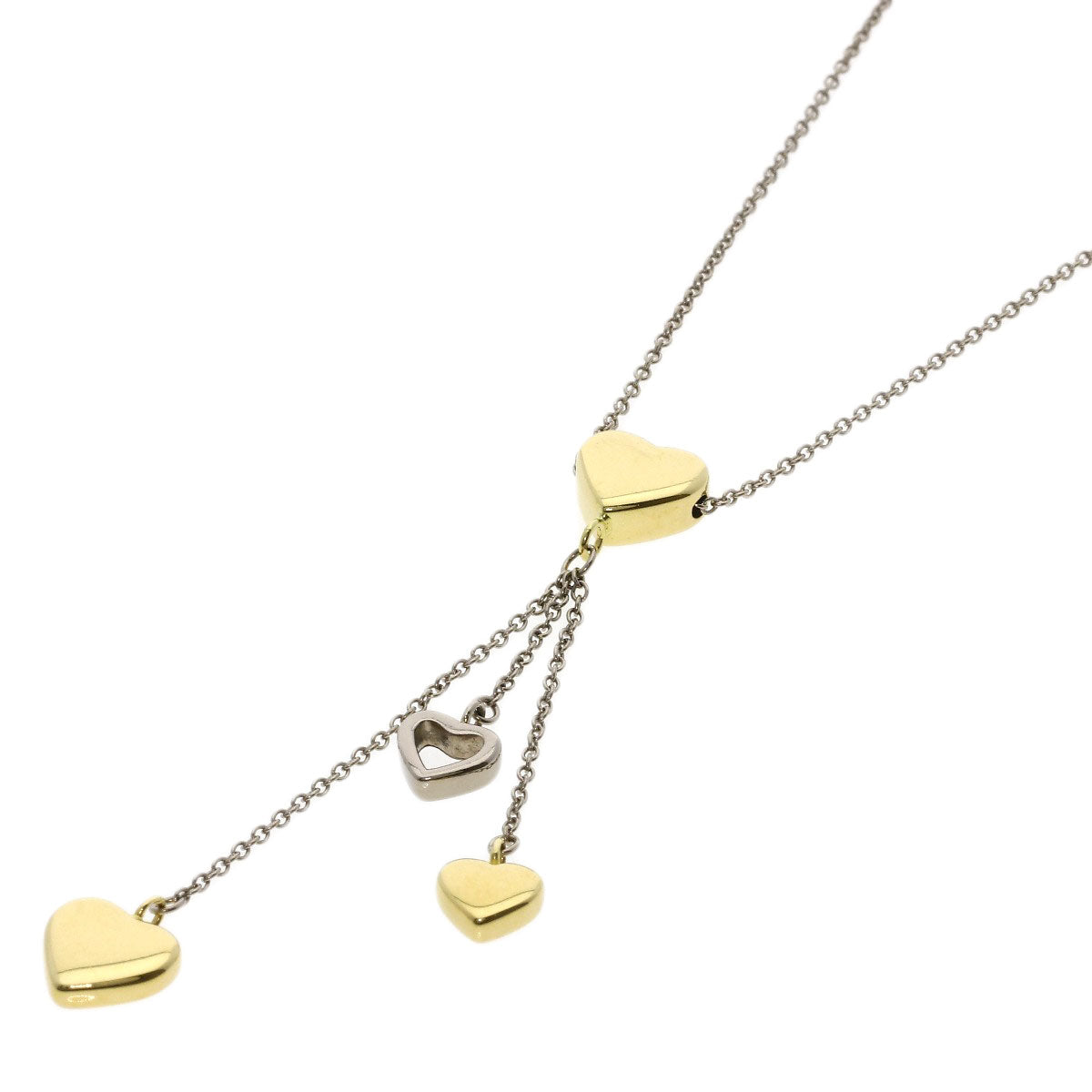 TIFFANY&Co. multi heart drop Necklace K18 Yellow Gold K18 White GoldLadies [Used]