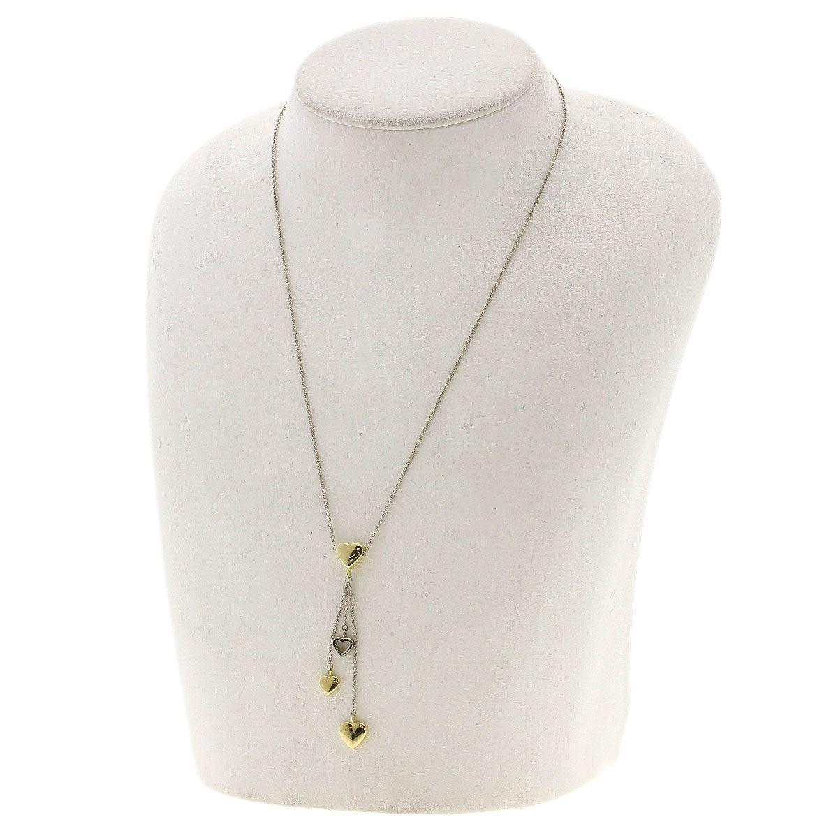 TIFFANY&Co. multi heart drop Necklace K18 Yellow Gold K18 White GoldLadies [Used]
