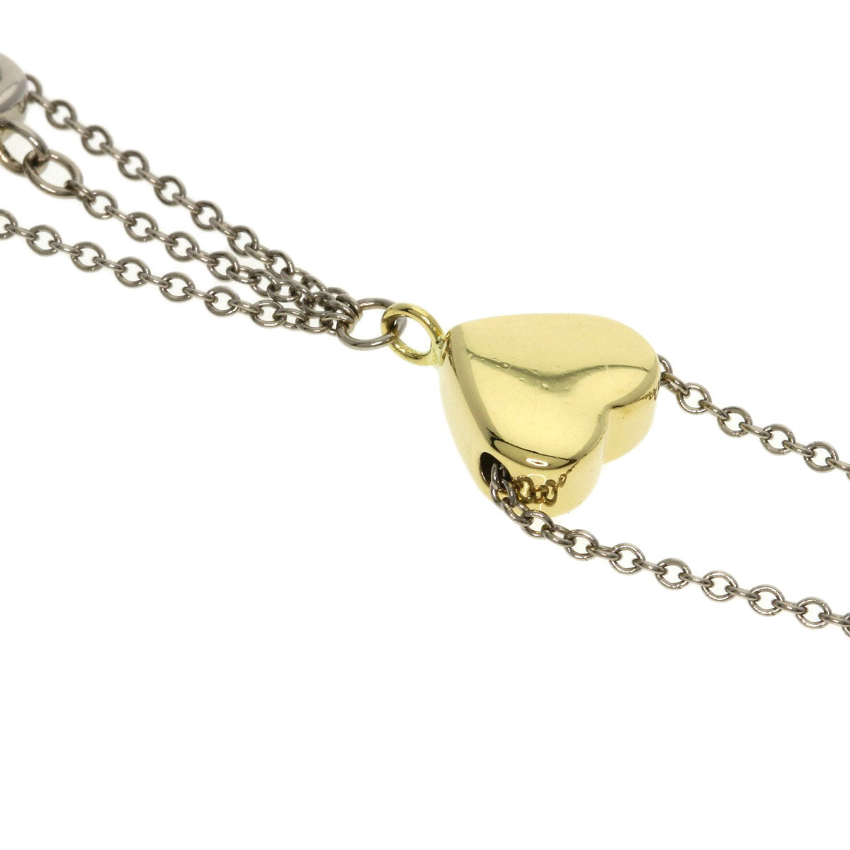 TIFFANY&Co. multi heart drop Necklace K18 Yellow Gold K18 White GoldLadies [Used]
