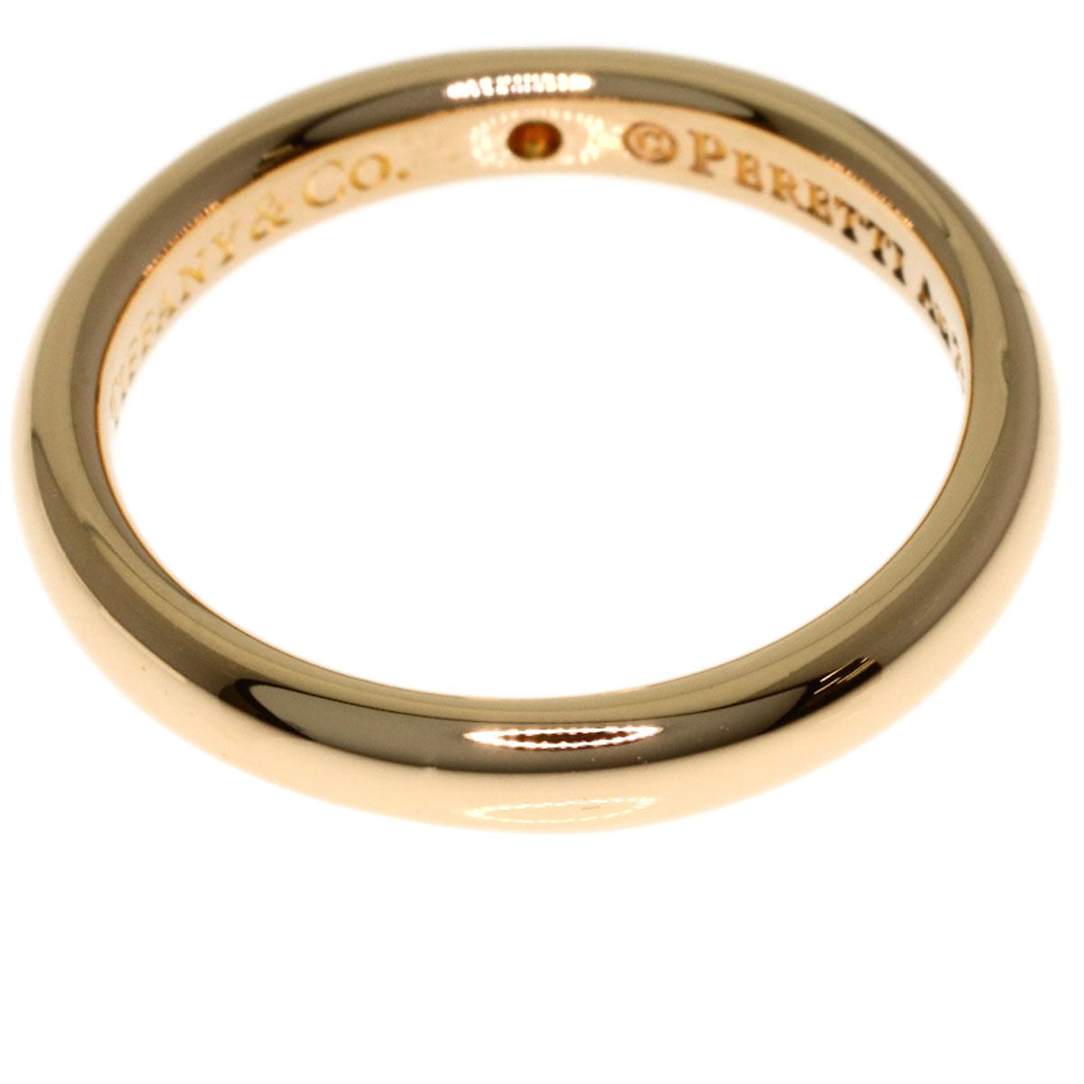 TIFFANY&Co. 1P Diamond Wedding Ring K18 Pink Gold Ladies [Used]