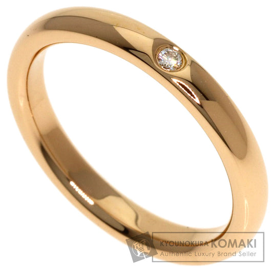 TIFFANY&Co. Stacking Band 1P Diamond Ring K18 Pink Gold Ladies [Used]