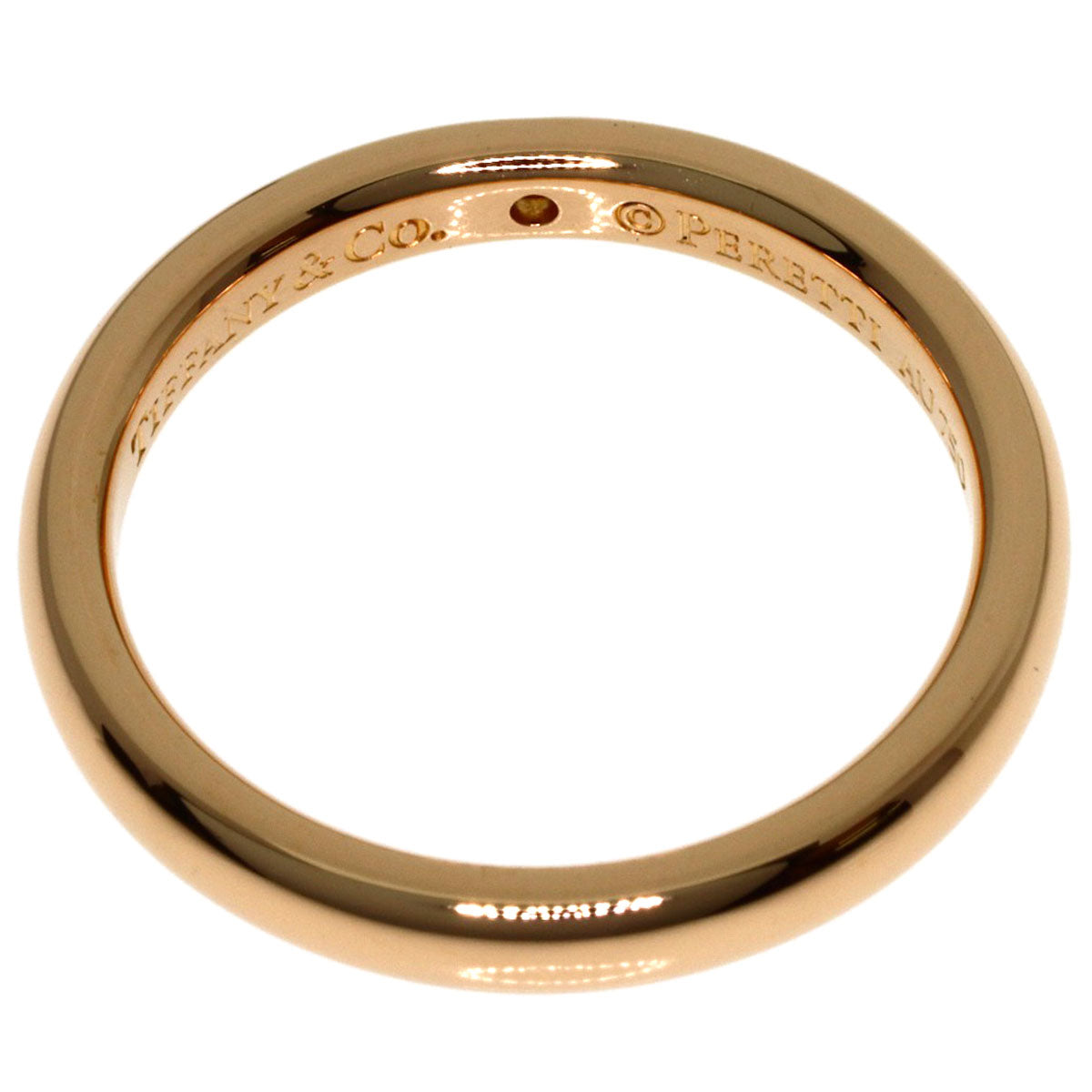 TIFFANY&Co. Stacking Band 1P Diamond Ring K18 Pink Gold Ladies [Used]