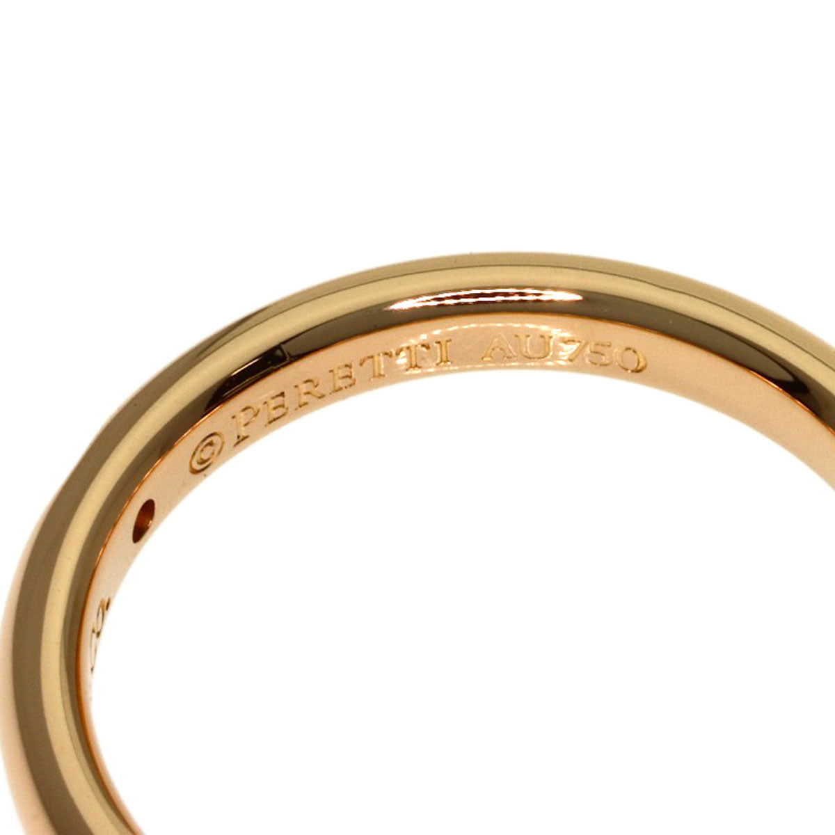 TIFFANY&Co. Stacking Band 1P Diamond Ring K18 Pink Gold Ladies [Used]